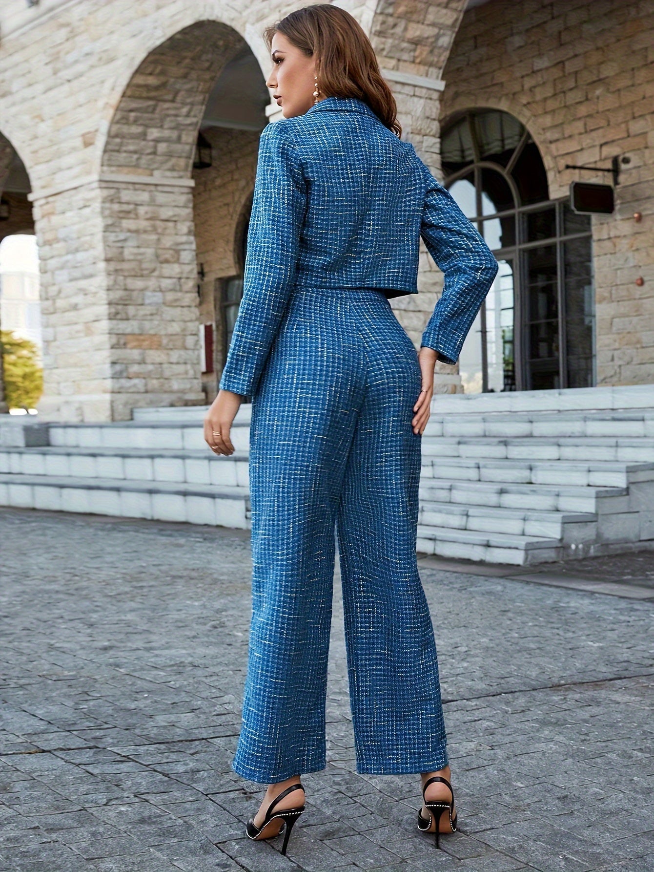 Eleganter Tweed-Zweiteiler für Damen
