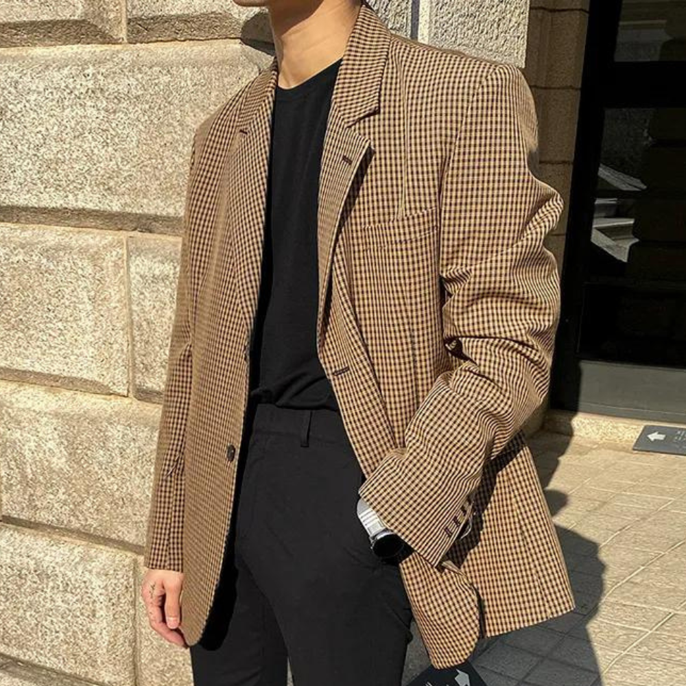 Locker karierter Blazer für Herren