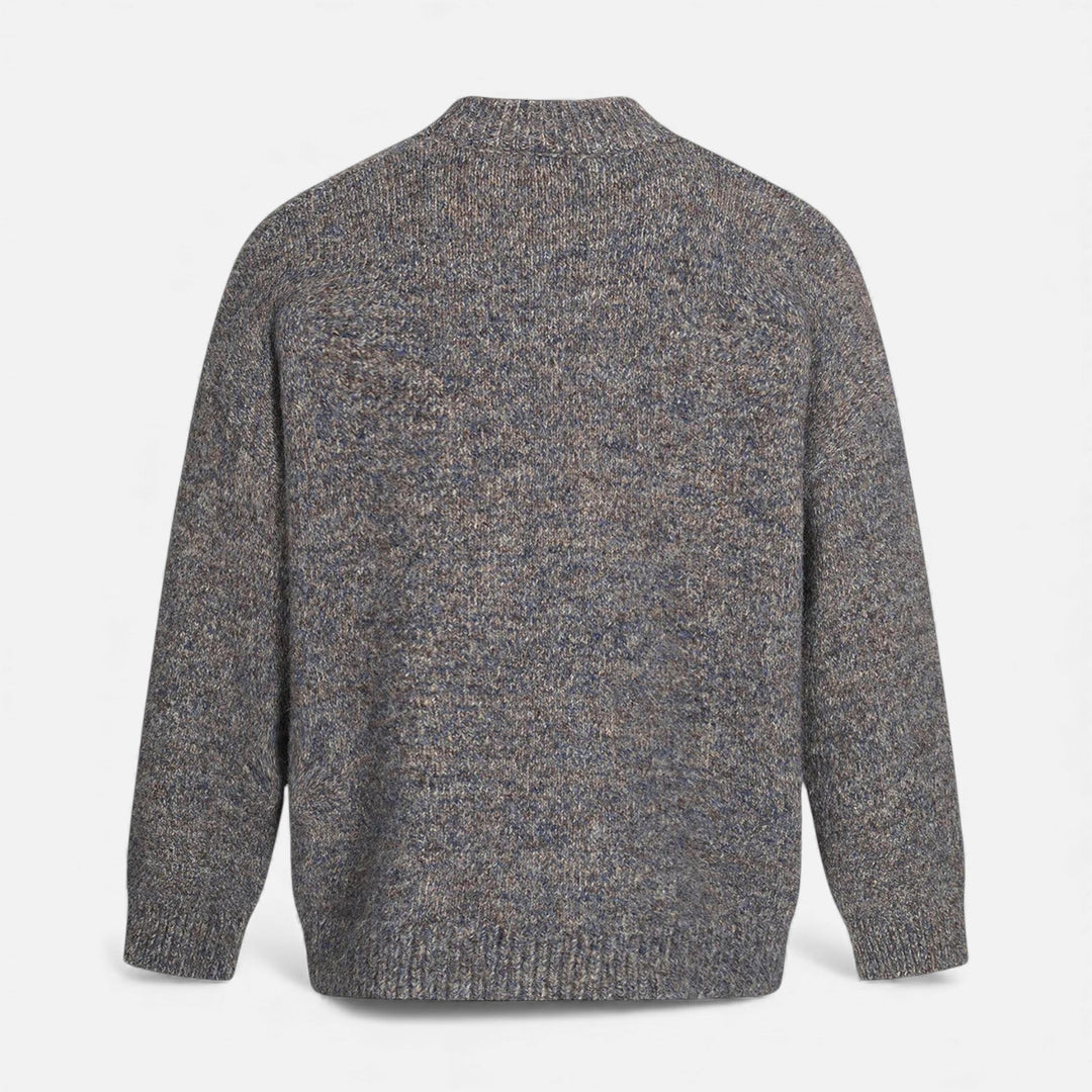 Klassischer Wool-Effect Herren Rundhals Pullover