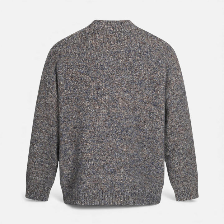 Klassischer Wool-Effect Herren Rundhals Pullover