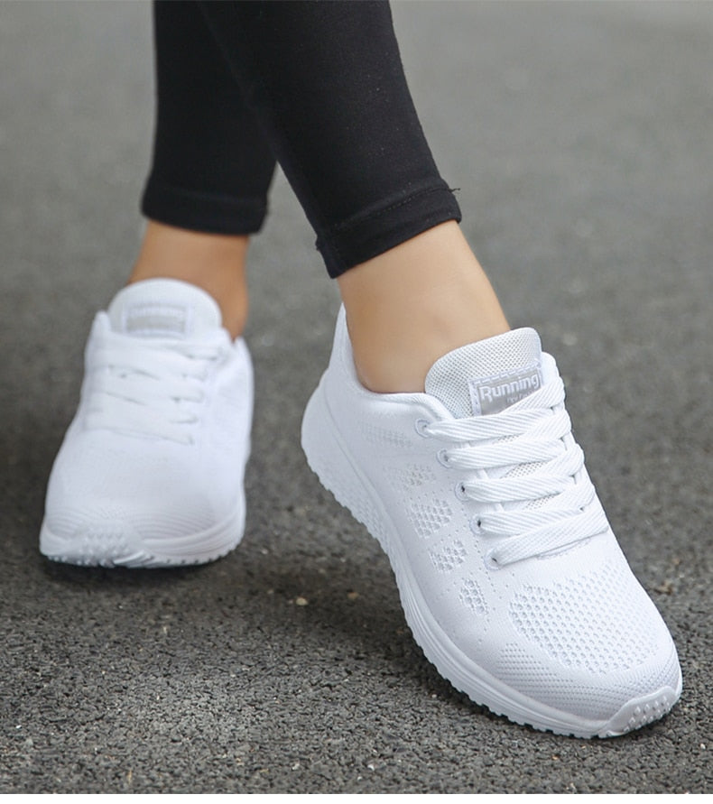 Ergonomische Damen Freizeitschuhe - Leichte Sneaker mit Atmungsaktivem Material