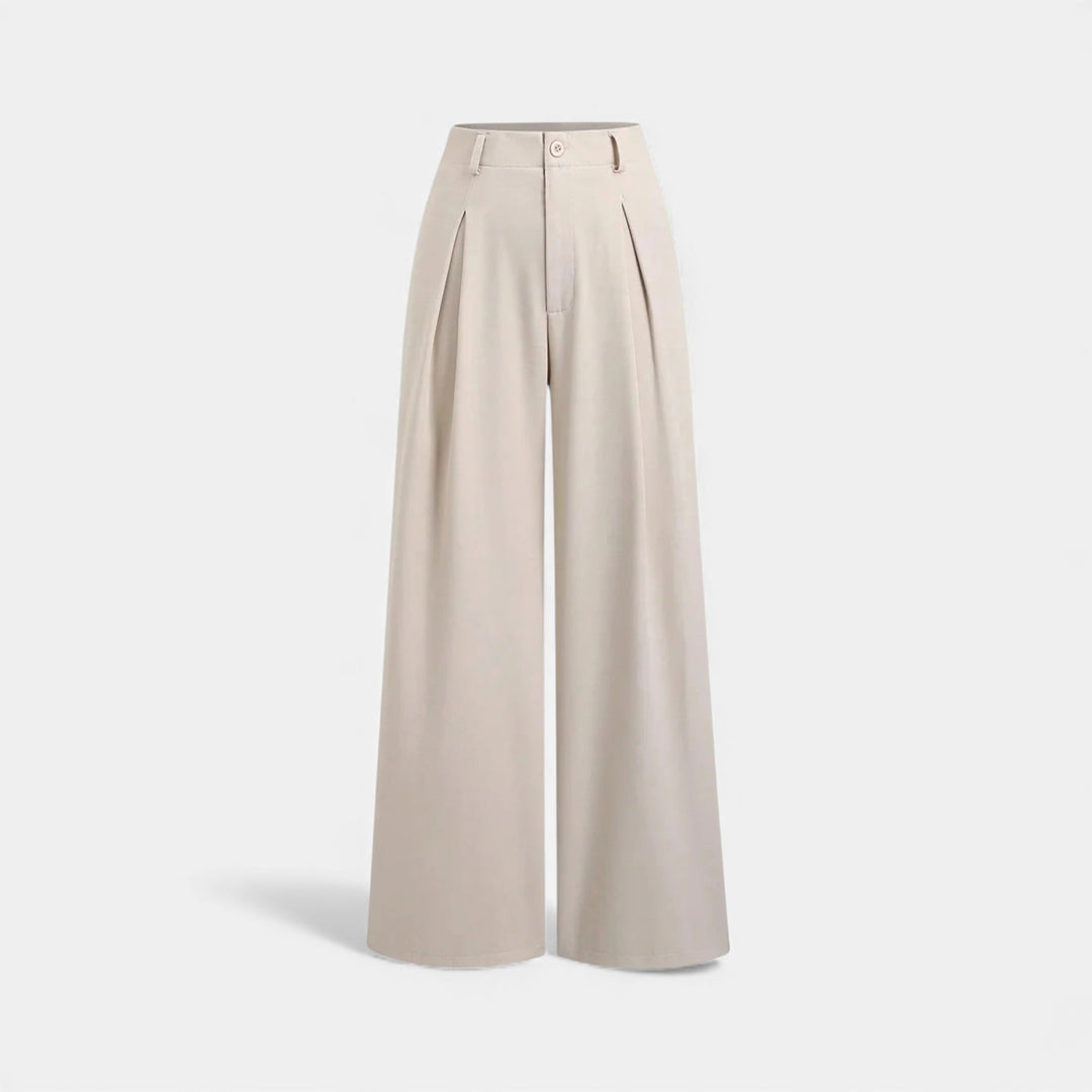 Elegante Jacquard-Plissee Damen Weite Hose
