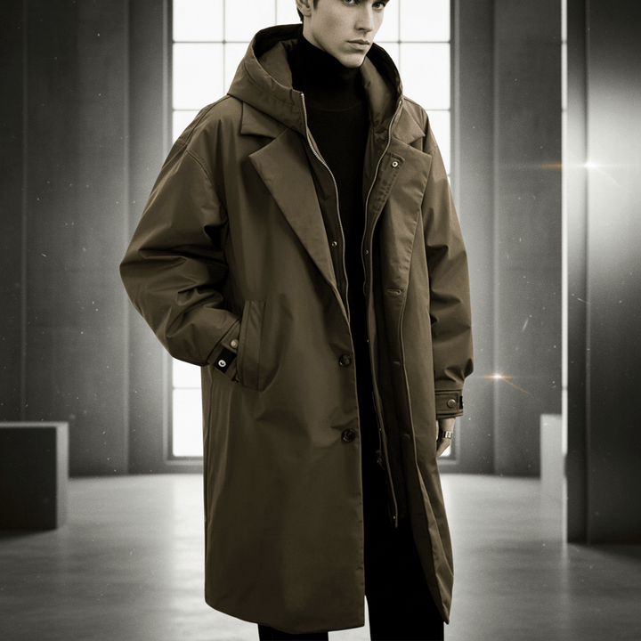 Herren Witterungsbeständiger Mantel mit Kapuze - Wasserabweisend und Langlebig