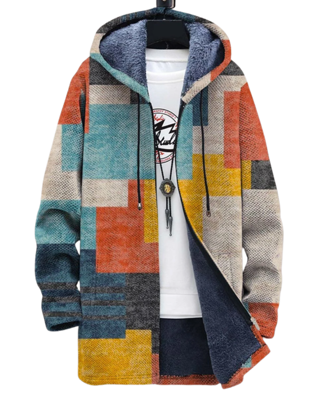 Luxuriöse Handgestrickte Herren Strickjacke