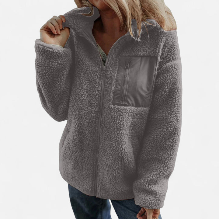Eleganter Warmer Fleece Teddy Mantel für Damen