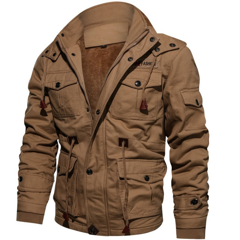 Warme wasserdichte Winterjacke mit Fleecefutter Herren