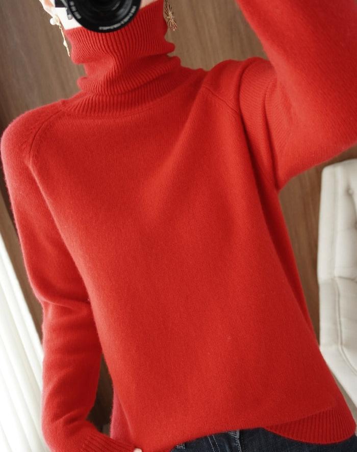 Luxuriöser Kuscheliger Damen Strickpullover aus Kaschmir