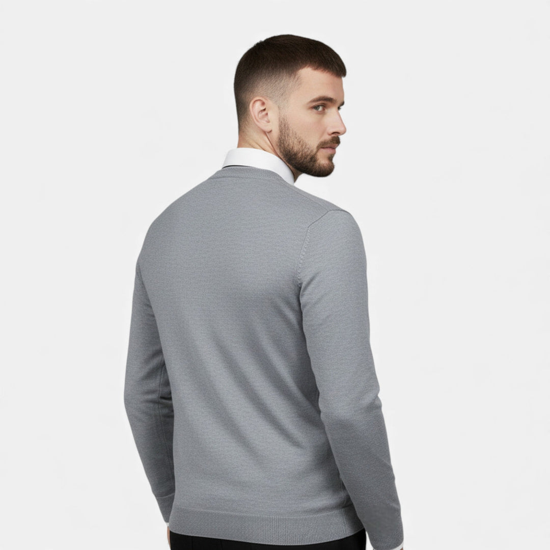 Eleganter Herren V-Ausschnitt Strickpullover