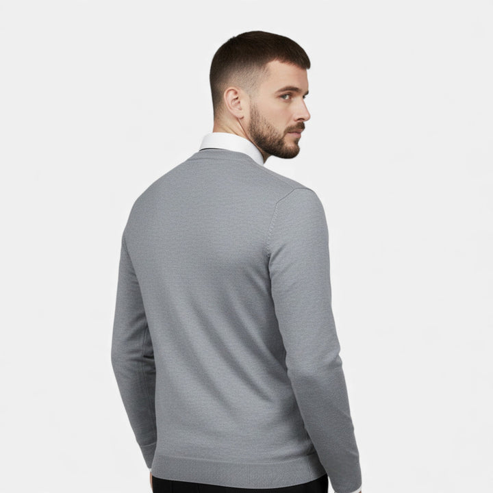 Eleganter Herren V-Ausschnitt Strickpullover