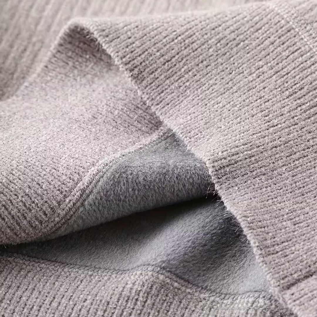 Dicker Gestreifter Half-Zip Strickpullover für Herren