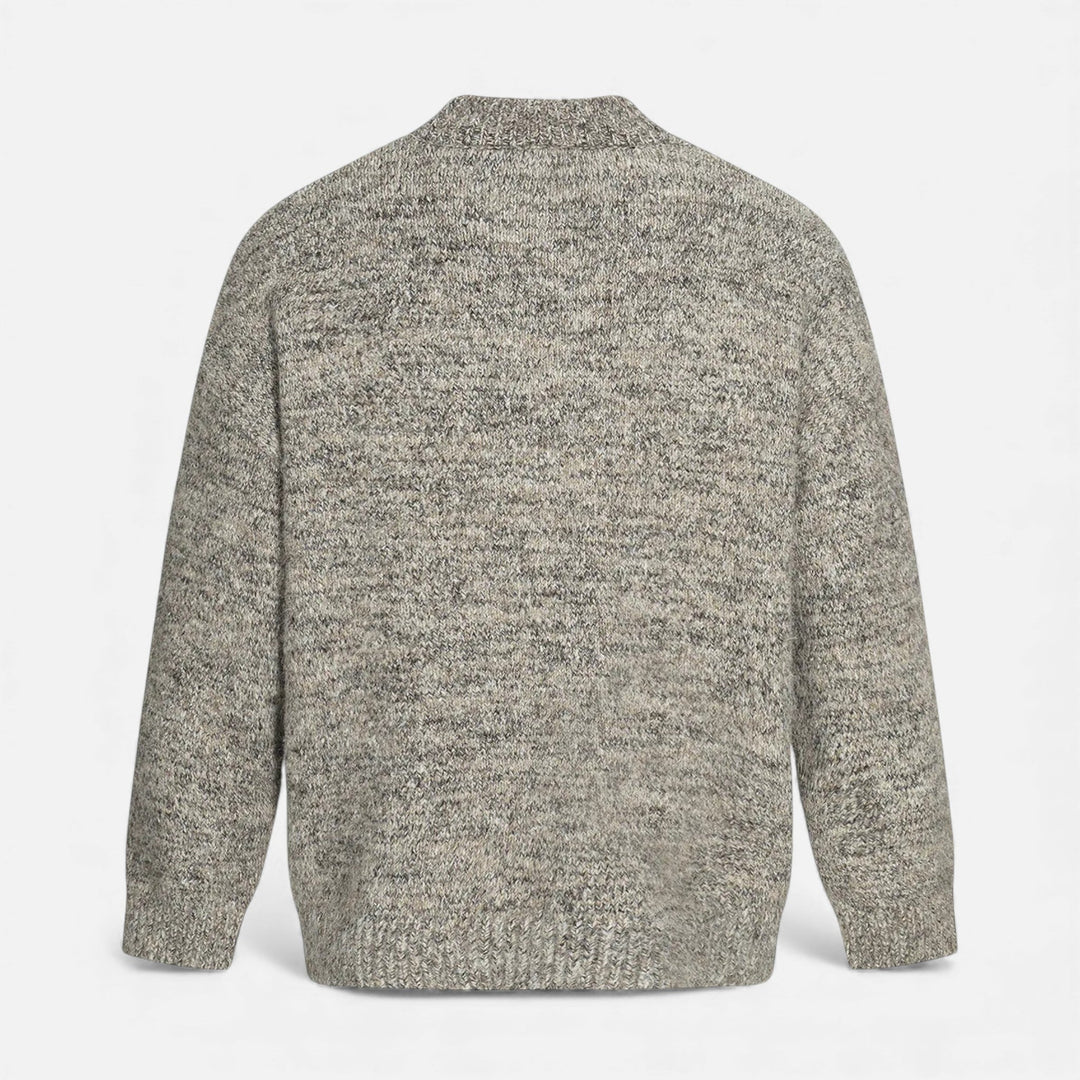 Klassischer Wool-Effect Herren Rundhals Pullover