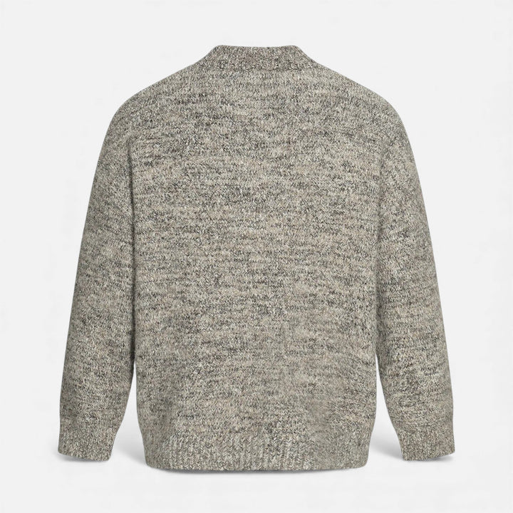 Klassischer Wool-Effect Herren Rundhals Pullover