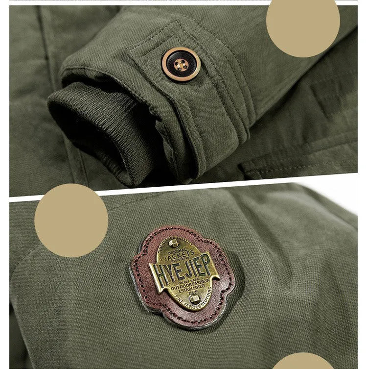 Isolierter robuster Wintermantel mit Kapuze Herren