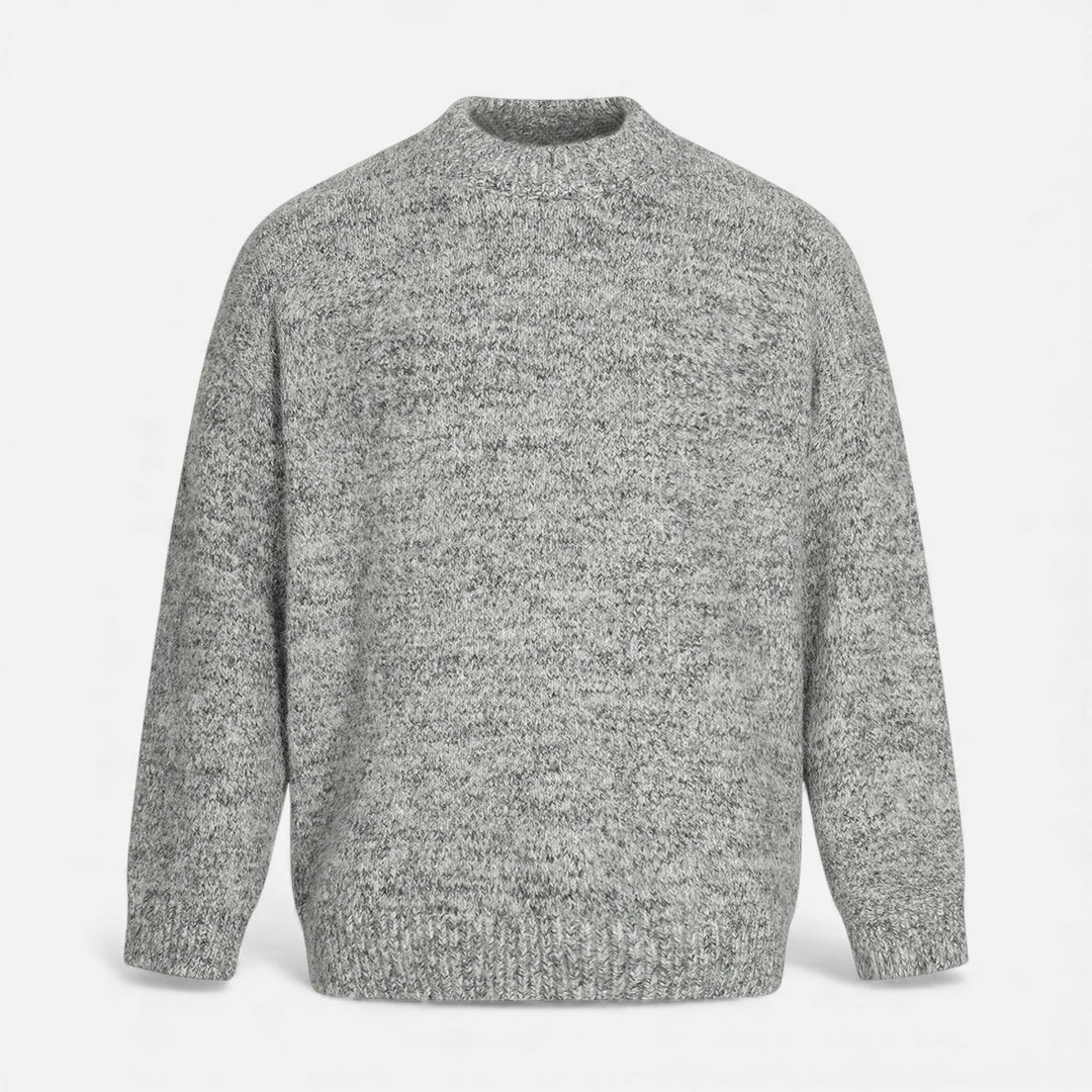 Klassischer Wool-Effect Herren Rundhals Pullover
