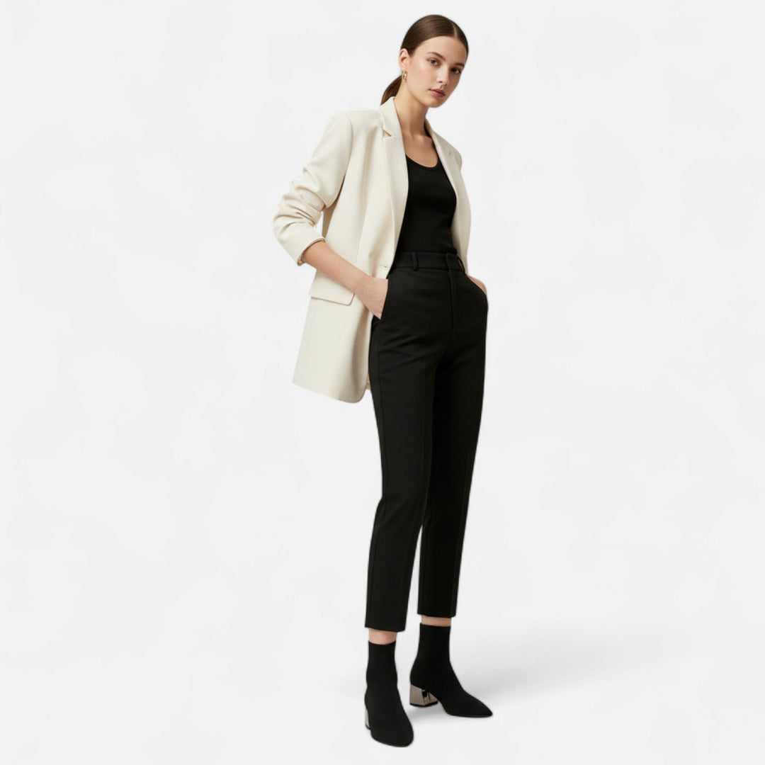 Elegante wasserdichte Damen Sock Boots mit quadratischem Absatz