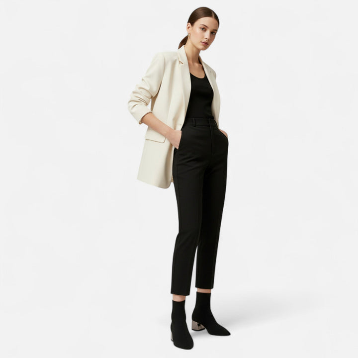 Elegante wasserdichte Damen Sock Boots mit quadratischem Absatz