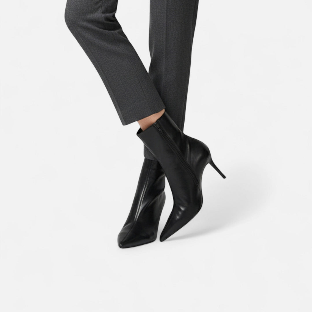 Elegante Damen Stiefeletten mit Absatz und Spitzer Zehenpartie