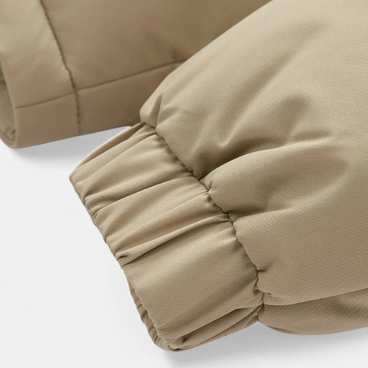 Gefütterte Warme Herren Winterjacke mit abnehmbarer Kapuze