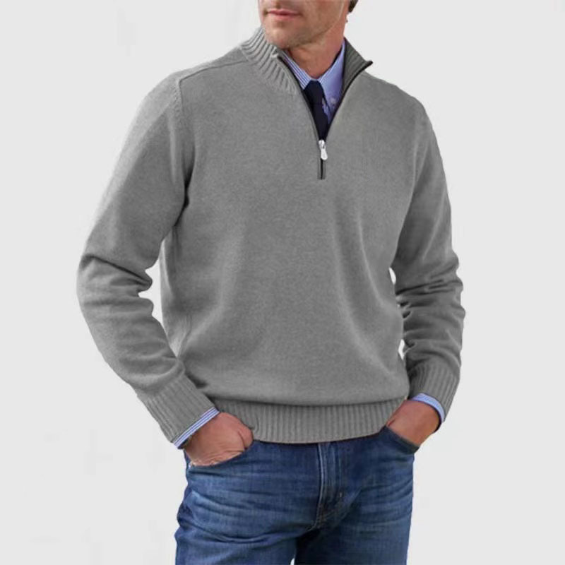 Warmer Herren Pullover mit Zipper