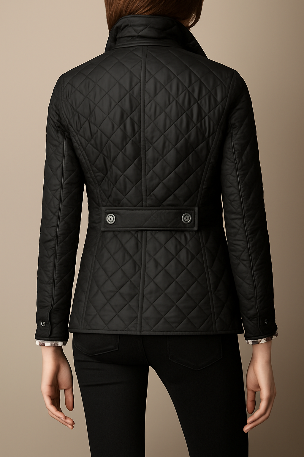 Elegante Damen Steppjacke mit Knöpfen - Klassische Winterjacke für Büro und Alltag