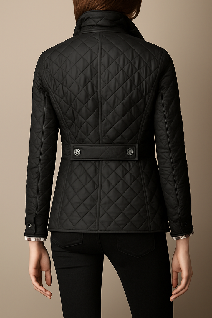 Elegante Damen Steppjacke mit Knöpfen - Klassische Winterjacke für Büro und Alltag