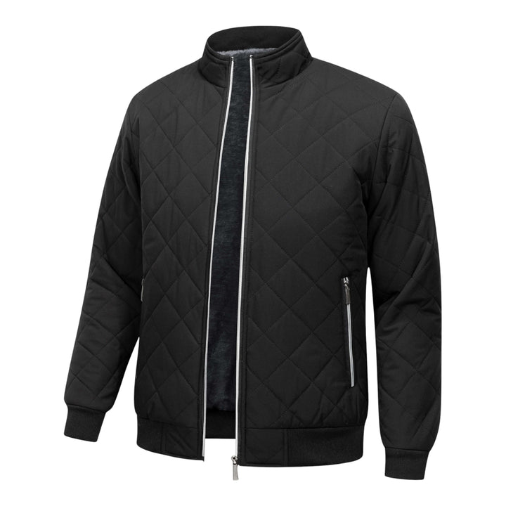Gesteppte Warme Herren Winterjacke mit Fleecefutter