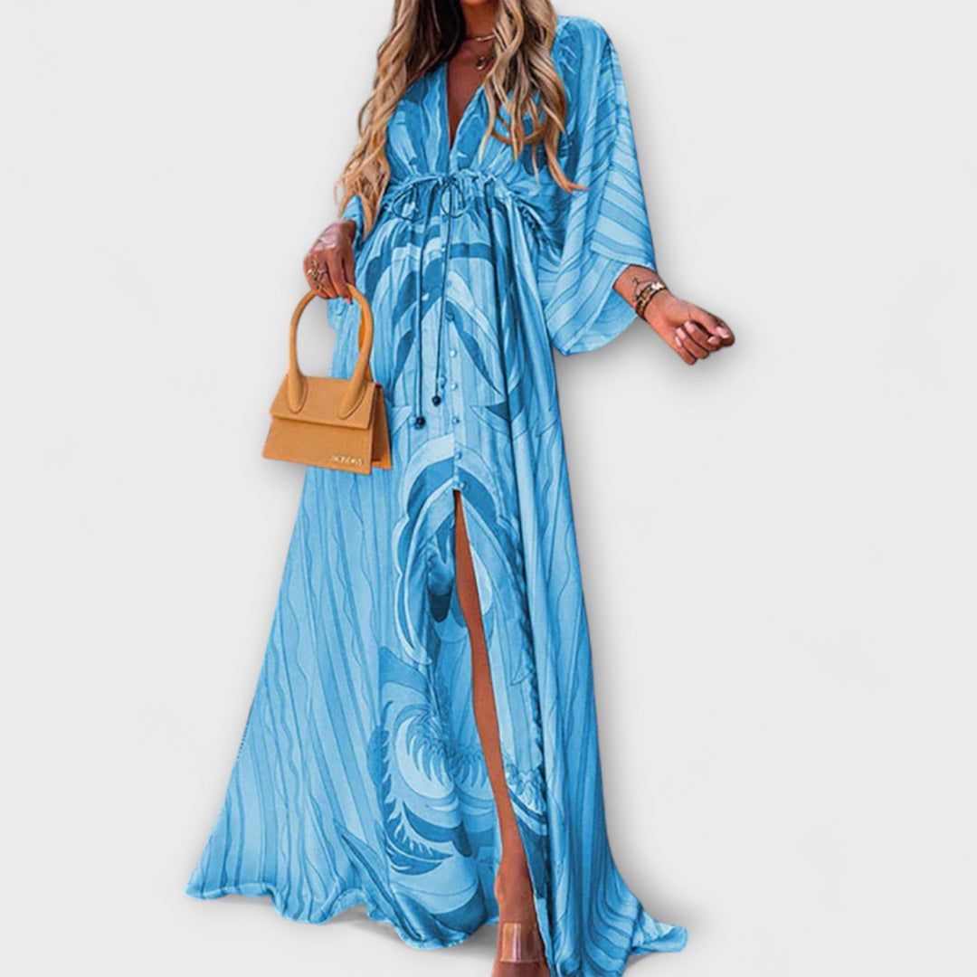 Buntes Damen Kleid mit lebhaften Farben - Schmeichelhafte Silhouette