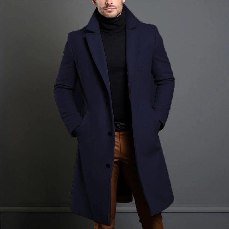 Herren Wollmantel Elegant - Zeitloser Wintermantel aus Hochwertiger Wolle