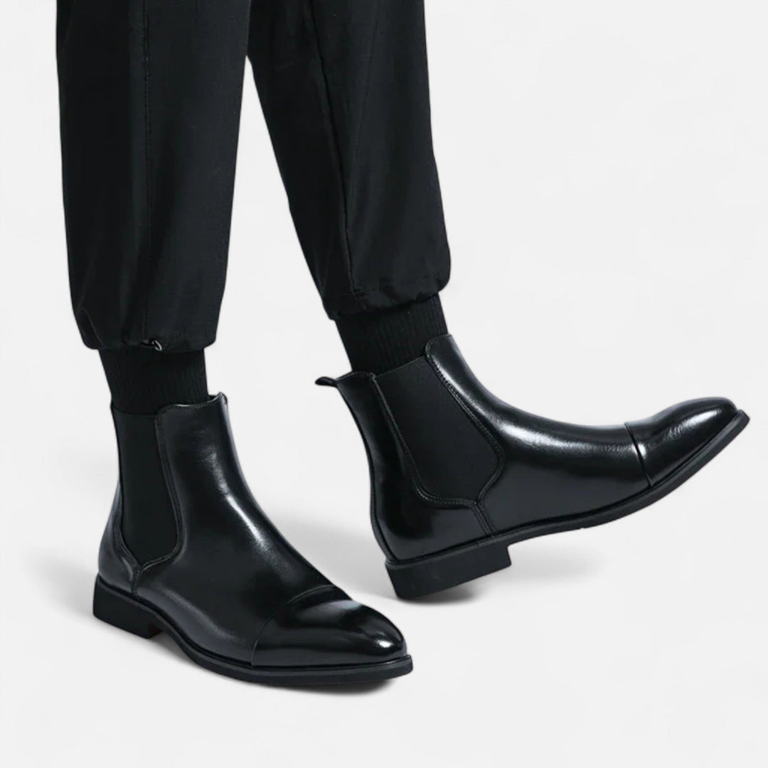 Elegante Chelsea Boots für Herren mit roter Sohle