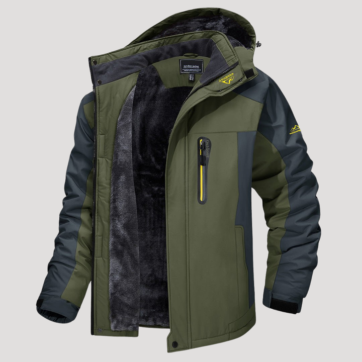 Windbreaker Herren Wasserdichte Outdoor Jacke - Winddicht mit Abnehmbarer Kapuze