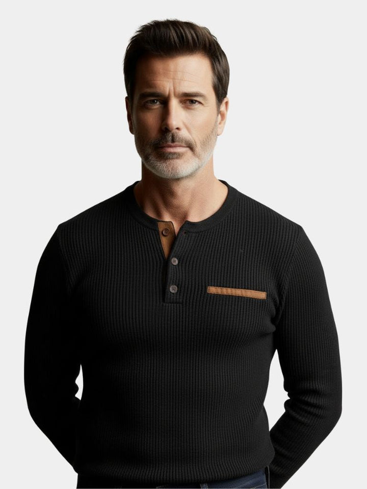 Cord Langarm-Shirt Herren - Stilvolles Oberteil aus luxuriösem Cord-Stoff