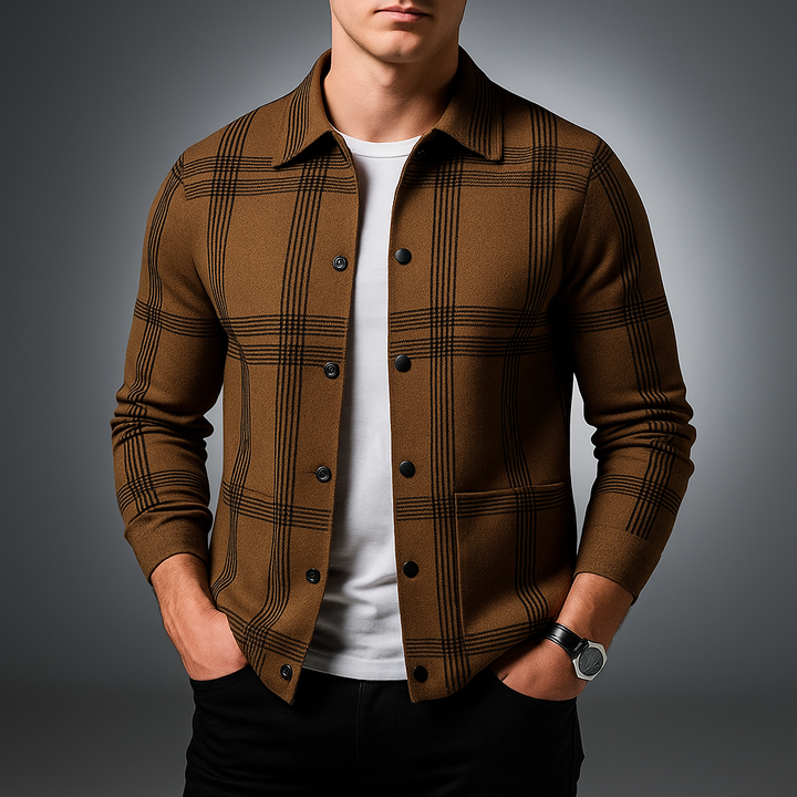 Elegante Herren Strickjacke mit dezenter Struktur - Weich und Vielseitig