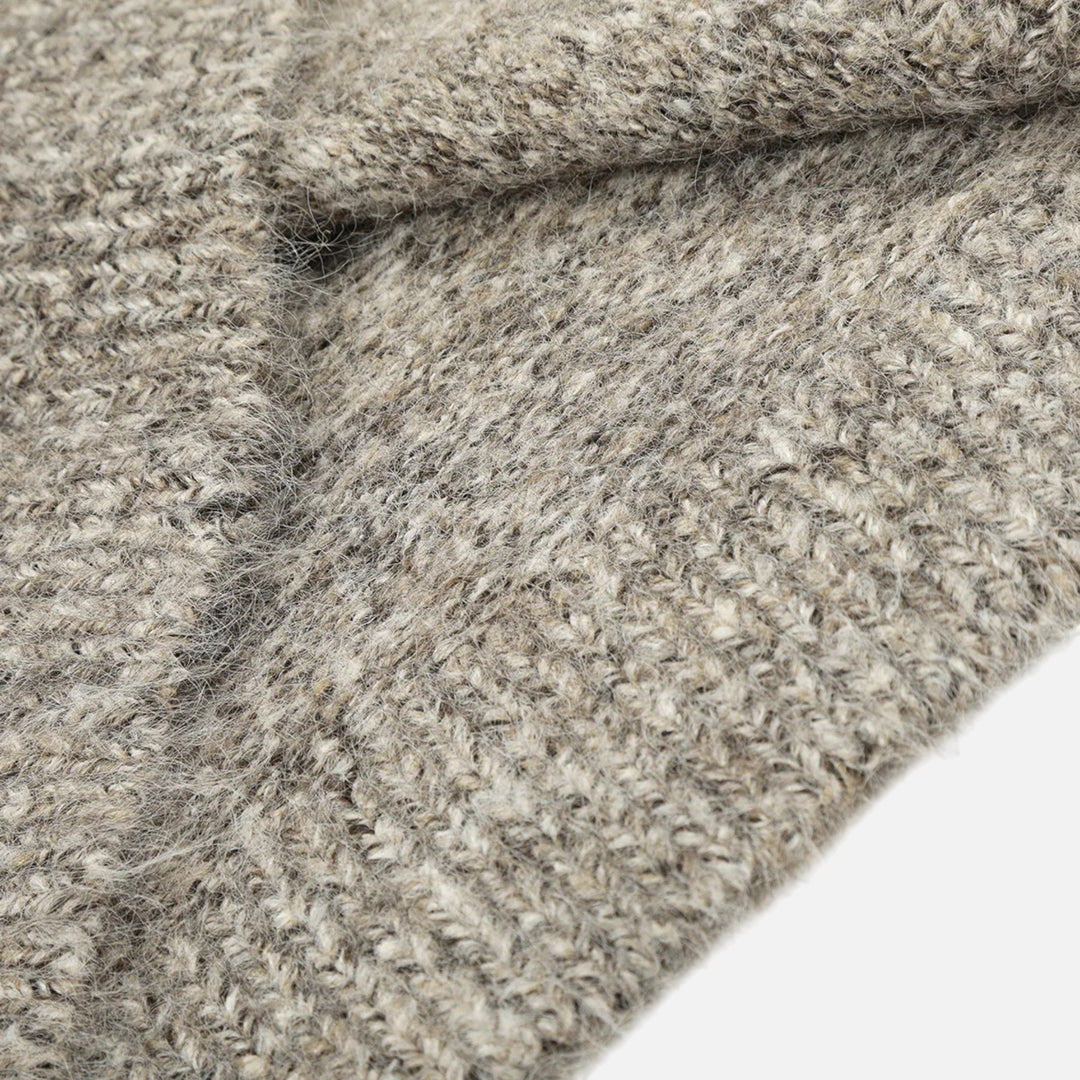 Klassischer Wool-Effect Herren Rundhals Pullover