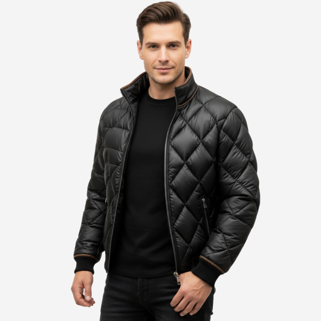 Herren Gesteppte Jacke - Leichte Diamant-Steppung mit Wärmedämmung