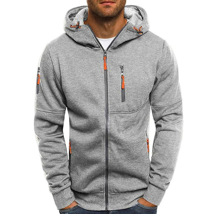 Herren Kapuzen-Sweatjacke mit Reißverschluss - Atmungsaktiv und Bequem