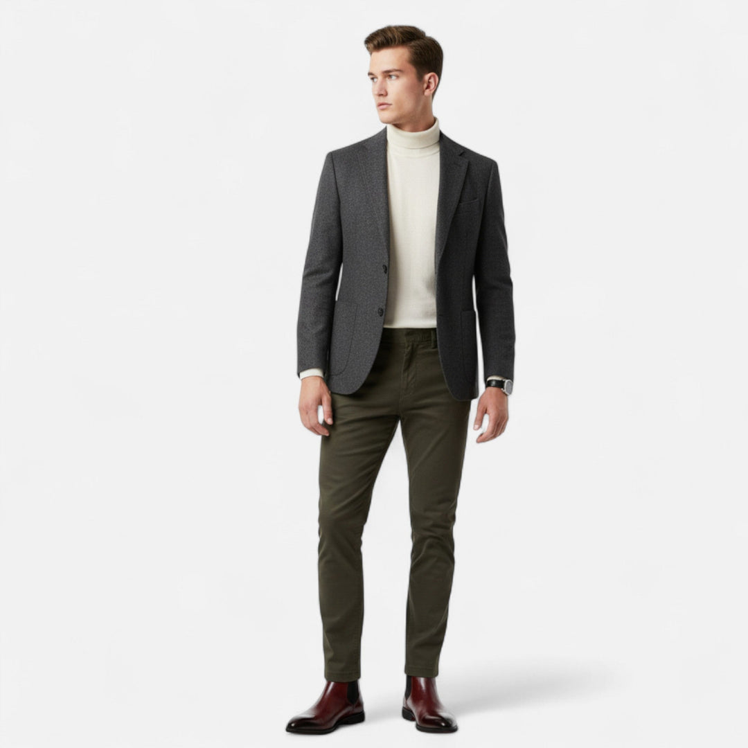 Elegante Chelsea Boots für Herren mit roter Sohle