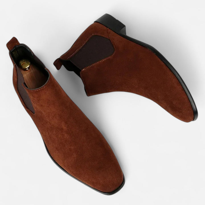 Elegante Wildleder Chelsea Boots für Herren mit quadratischer Zehenpartie