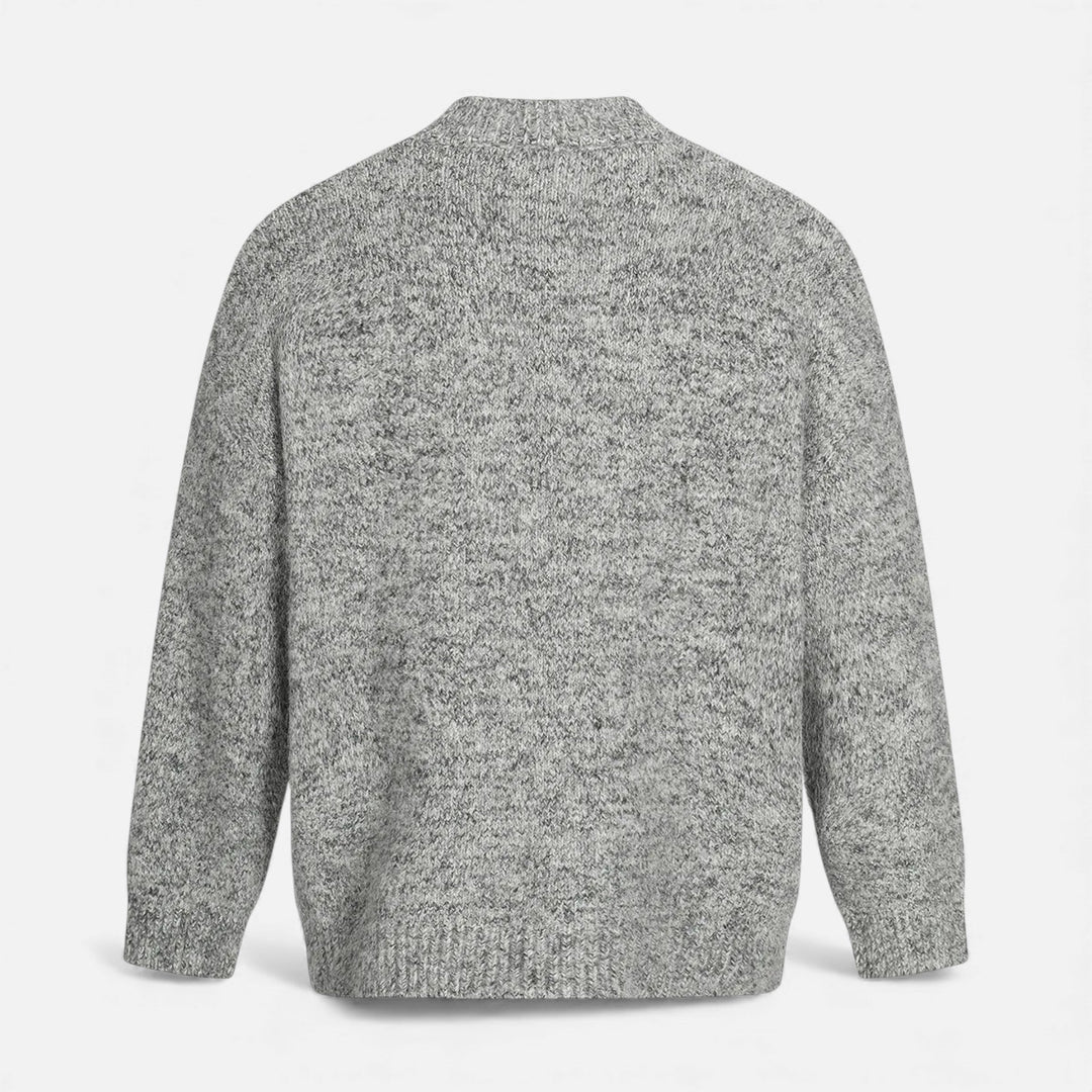 Klassischer Wool-Effect Herren Rundhals Pullover
