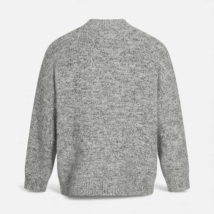 Klassischer Wool-Effect Herren Rundhals Pullover