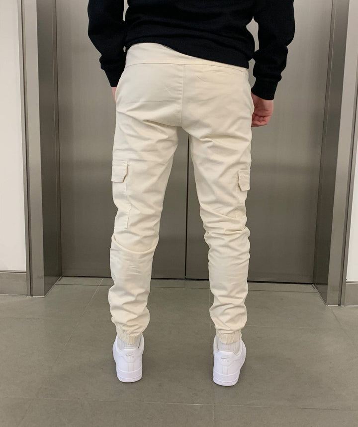 Herren Cargo Jogginghose mit elastischem Bund - Streetstyle Baumwollmischung