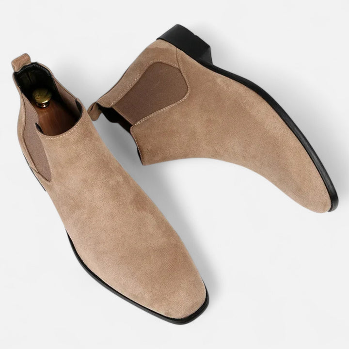 Elegante Wildleder Chelsea Boots für Herren mit quadratischer Zehenpartie