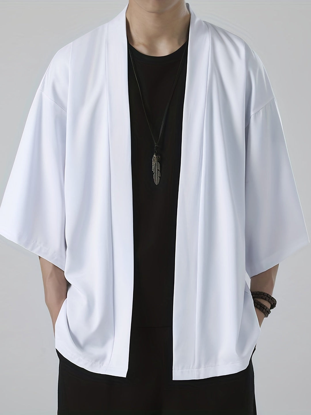 Traditioneller Herren Kimono im japanischen Stil - Elegante offene Jacke