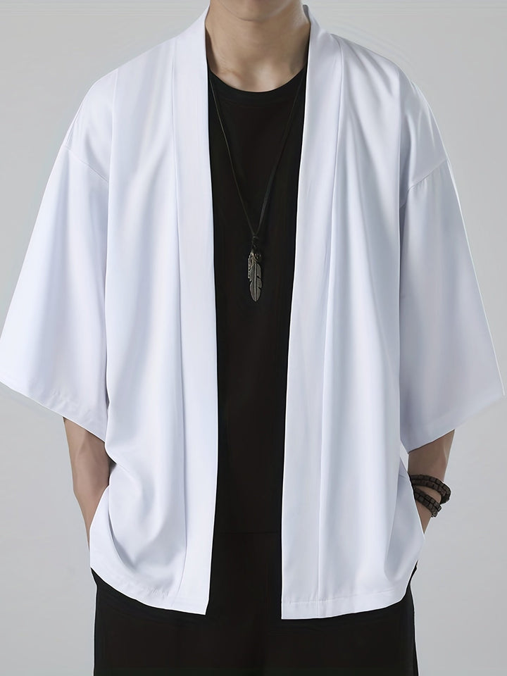 Traditioneller Herren Kimono im japanischen Stil - Elegante offene Jacke