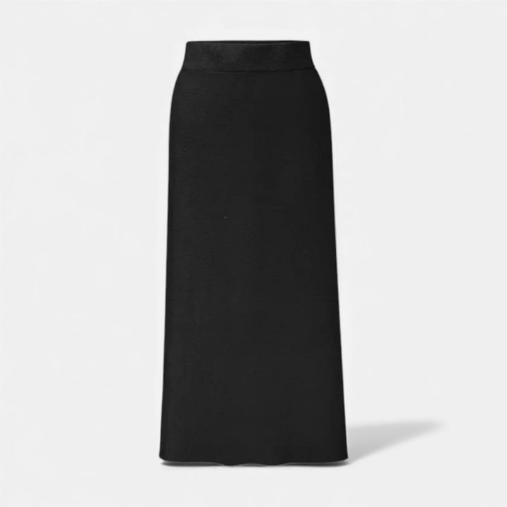 Eleganter Woll A-Linien Midi Rock für Damen