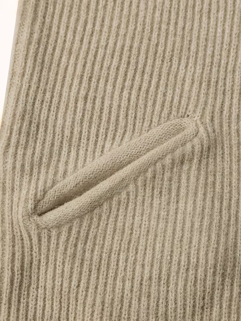 Weiches Gestricktes Pullover-Kleid mit Knöpfen für Damen