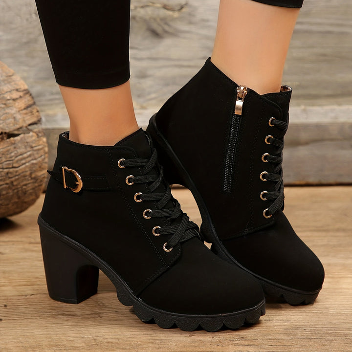 Elegante Damen Stiefeletten mit Blockabsatz - Vielseitige Ankle Boots