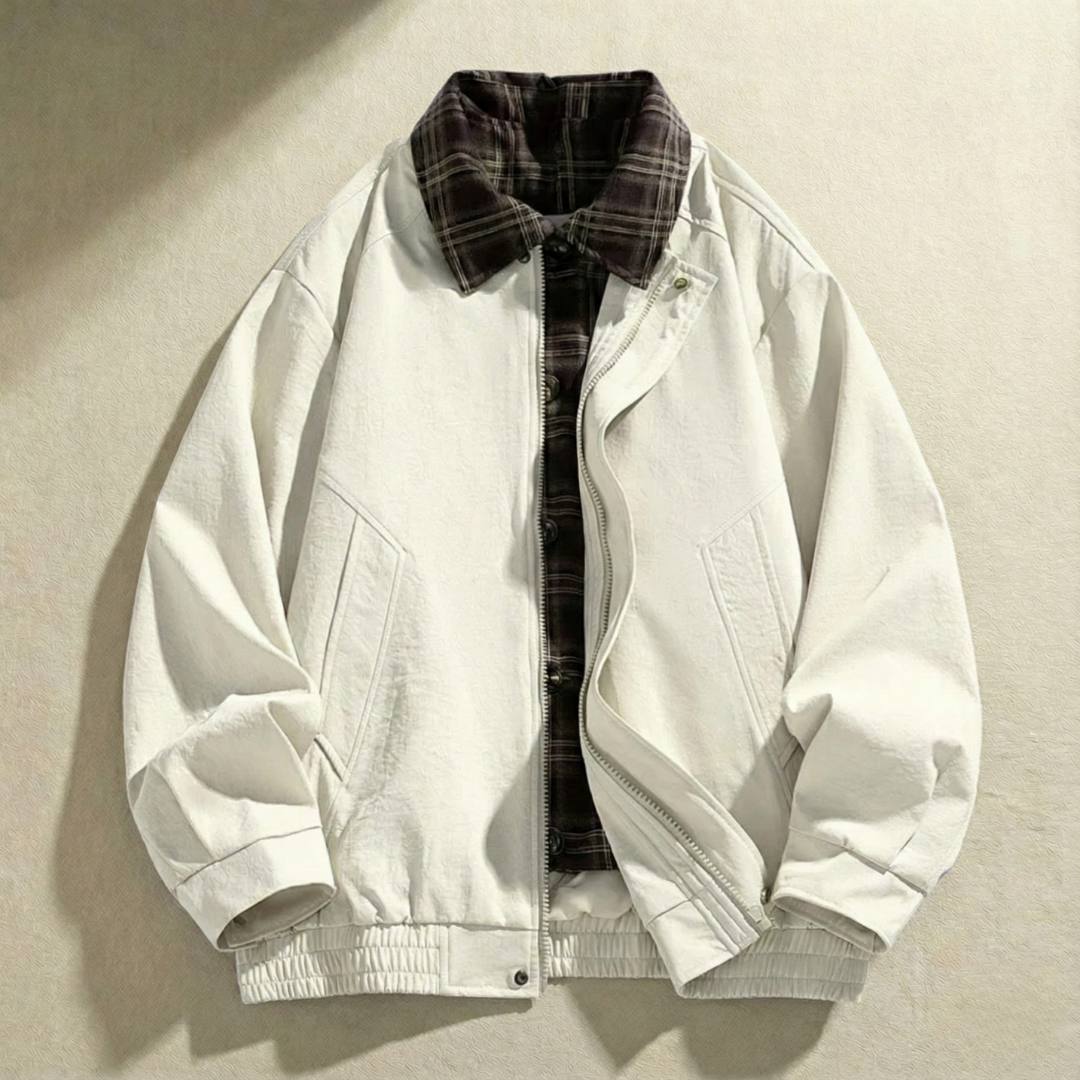 Robuste Herren Layered Jacke mit Karodetails