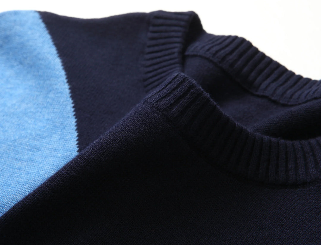 Herren Argyle-Strickpullover - Klassisches Rautenmuster mit leichtem Strick