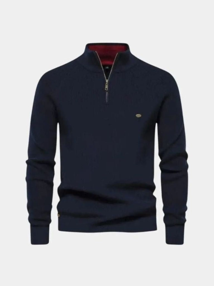 Elegant Quarter Zip Sweater - Cross & Crown - Cross & Crown
