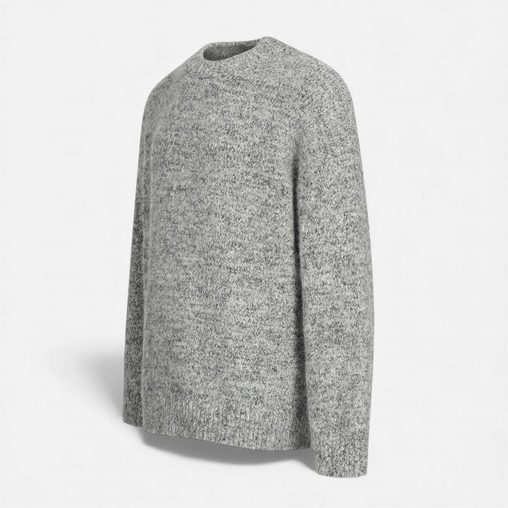Klassischer Wool-Effect Herren Rundhals Pullover